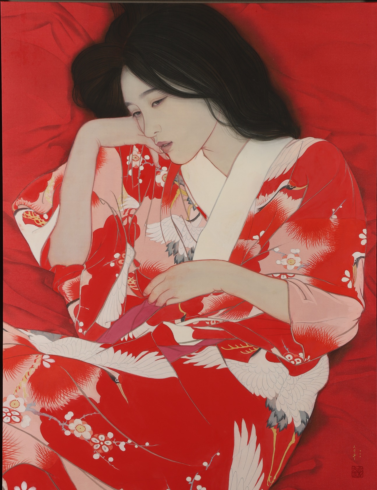大竹彩奈(1981-)○美人画づくし掲載の人気完売作家『如月』現代