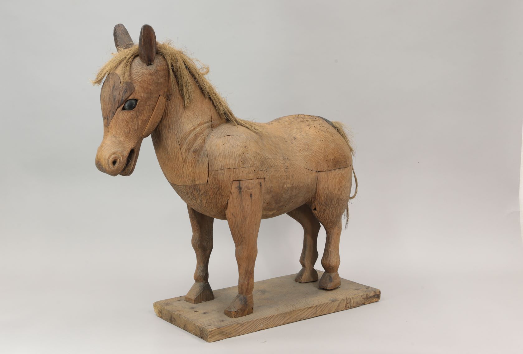 木彫　馬乗り 五郎刻 木彫【馬】 X189｜骨董店 のびる 古美術 骨董 和風建具