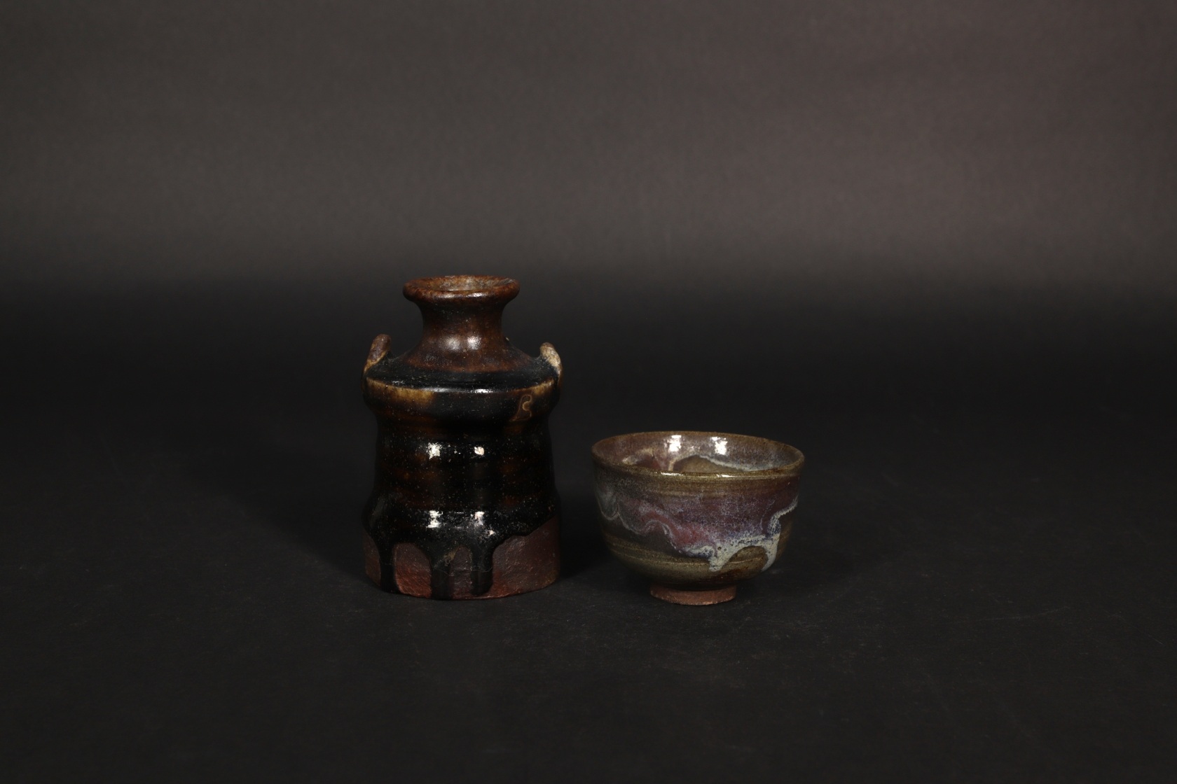 古唐津弓野二彩徳利　古箱付き　I15-3 古唐津弓野二彩徳利 古箱付き I15-3