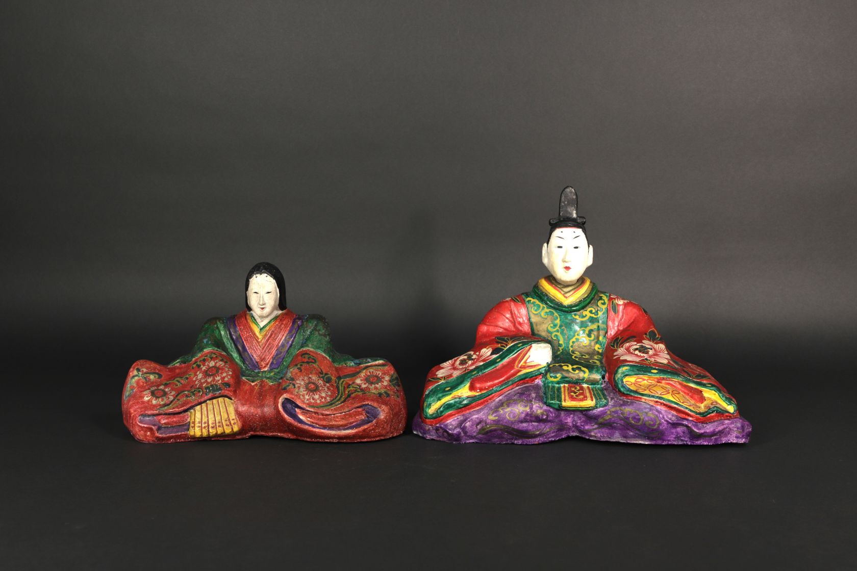 花巻土人形雛 一対 Hanamaki clay Hinamatsuri dolls | 古裂會 (こぎれ