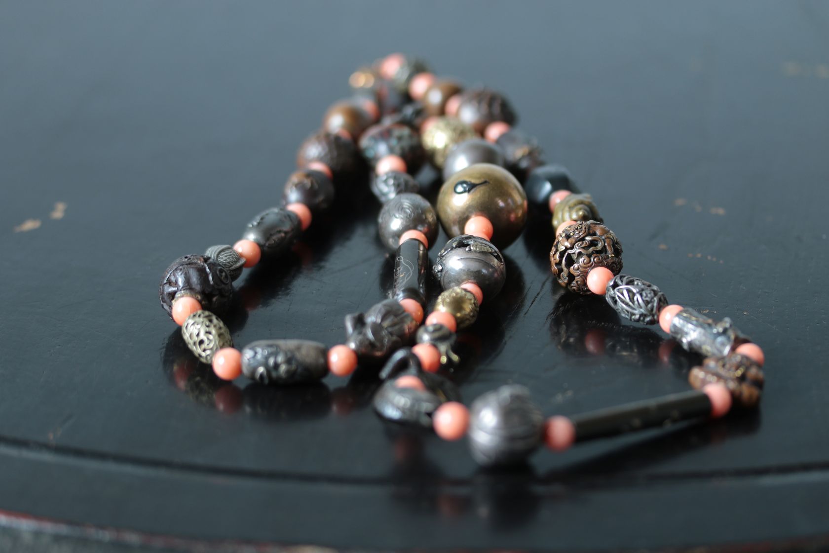 金工緒締コレクション 三十五 Collection of 35 Metal Ojime Beads